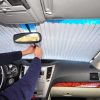 retractable folding sunshade installation